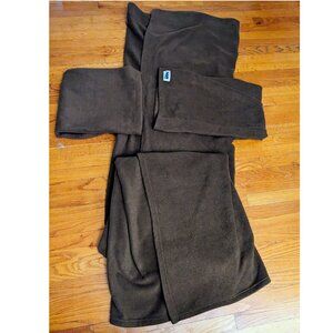 Original "The SLANKET" Fleece Oversized Cozy Throw Blanket with Sleeves (Brown)